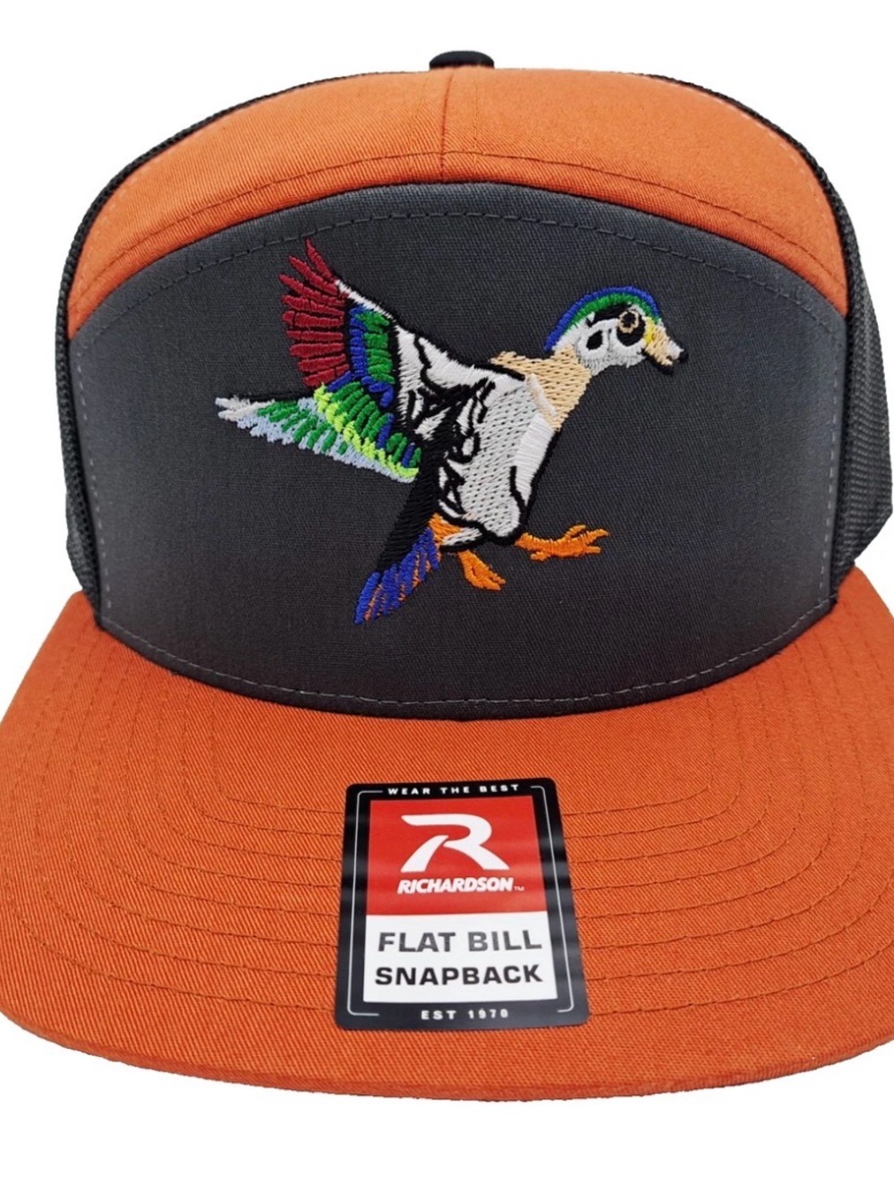 Black Pond Duck Hunting Richardson 168 Mesh Snapback Embroidered Cap Hat